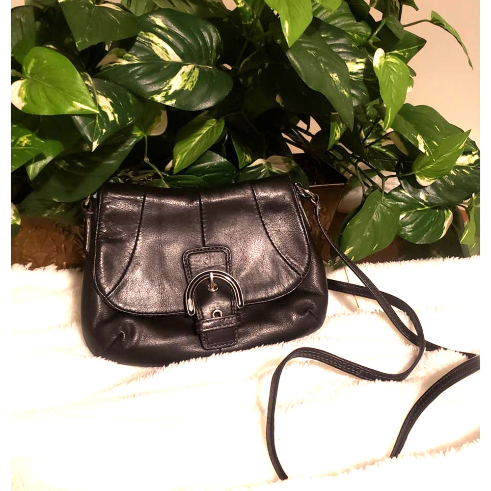 Coach Black Leather Crossbody Purse
